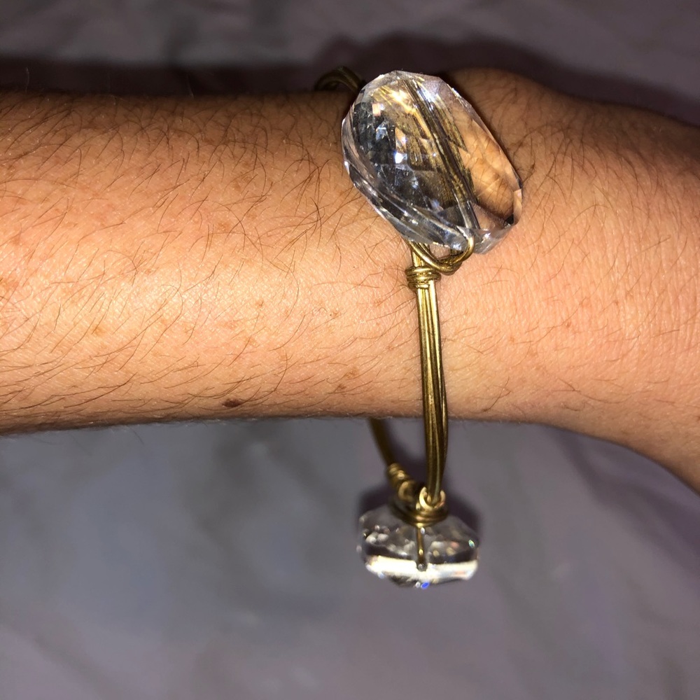 Bourbon and bow ties clear bracelet